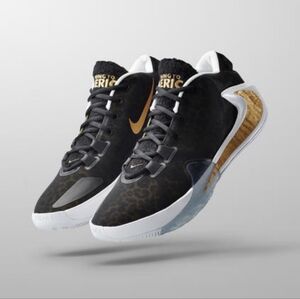 Nike Zoom Freak 1 Size 5Y Coming to America Black Gold Animal Print used